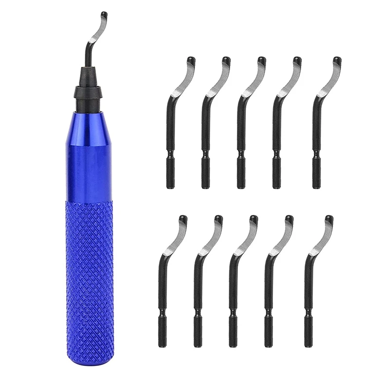 11 Pcs Highspeed Steel Rotary Burr Removal Blades Burr Remover Hand