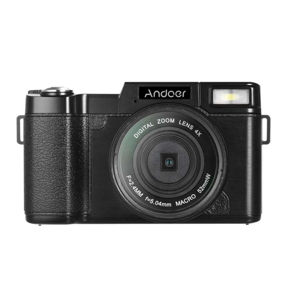 Andoer R1 1080P Цифровая камера 15fps Full HD 24MP 4X цифровой зум видеокамера выдвижной фонарик с УФ-фильтром 4k видеокамера