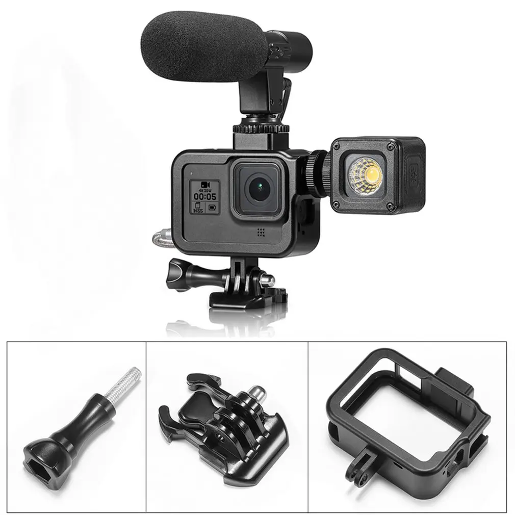 Спортивная камера металлическая рамка для Gopro Hero 8 черный чехол для экшн-камеры алюминиевый корпус для Hero8 протектор