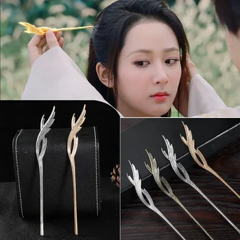 

Gold Metal Hair Clip Feather Tassel Hairpin Headpiece for Women Girls Hair Sticks Party Headdress Hair Styling Accessories