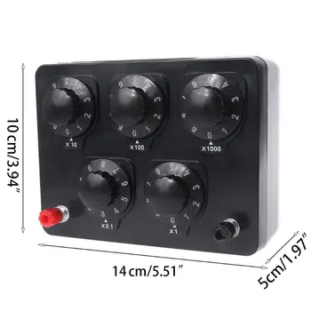 

0-9999.9 Ohm Variable Resistance Box Decade Resistor Experimental Equipment For Physical School Teaching