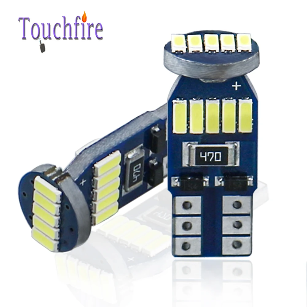 100PCS T10 W5W 4014 15smd LED Car Bulb 168 194 Side Maker Reading License Plate Map Lights Auto Lamp 12V Wholesale Dropshipping