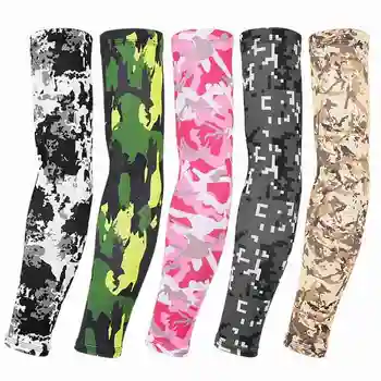 

1pc Visor Sleeve Men Women Military Fan Tactical Camouflage Ice Silk Sunscreen Sleeves Outdoor Sports Riding Quick Dry Arm Guard