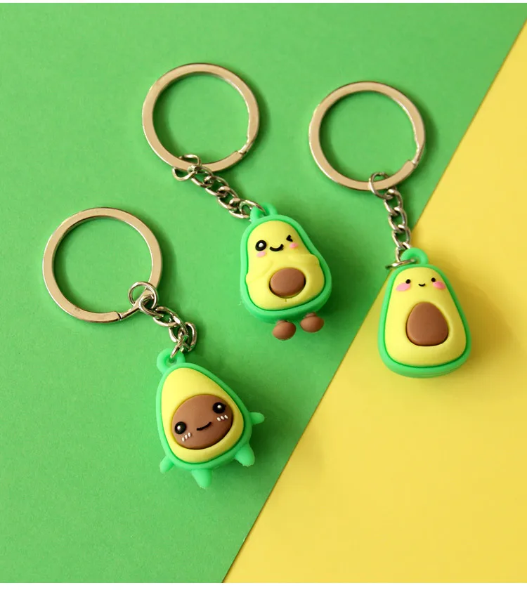 1pc Cartoon Avocado Schlüssel Kette Puppe Schlüssel Ring Geschenk Für Frauen Mädchen Tasche Anhänger Figur Charms Schlüssel Ketten schmuck – Detail 12