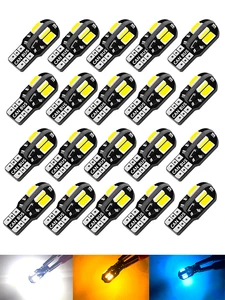 Светодиодные лампы W5W T10 Canbus 5730 8SMD 12 в 6000K 194 168, 20 шт.