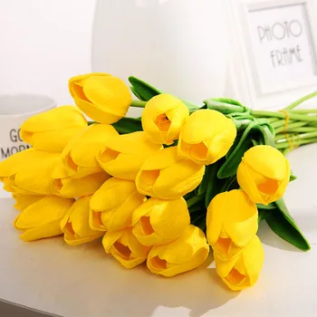 10pcs Tulip Artificial Flower Branch PU Tulipas Flor Artificial Bouquet...