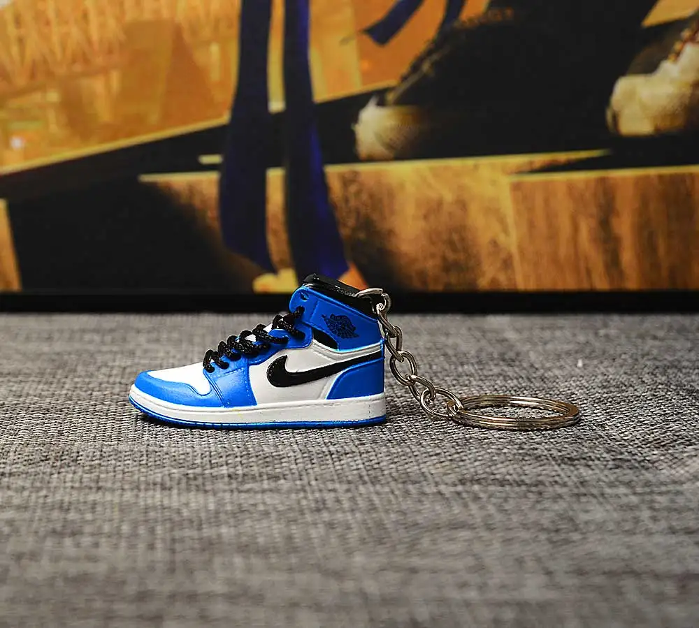 a single shoe w ring Дропшиппинг ПВХ брелок для обуви 1 3D мини-кроссовки "OW CHICAGO" Спортивная обувь Кроссовки брелки - Цвет: a single shoe w ring