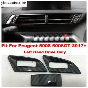

Central Control Middle Air AC Conditioning Outlet Vent Cover Trim For Peugeot 5008 5008GT 2017 - 2020 Matte / Carbon Fiber Kit