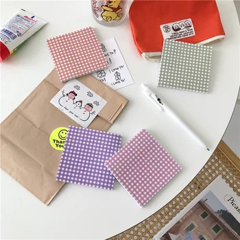 

50Pcs/Pack Candy Color Dot Grid Square Sticker DIY Craft Scrapbooking Album Junk Journal Planner Decorative Stickers