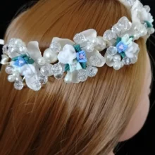 Роскошные корейские свадебные расчески цвета шампанского, Горячие 3D цветочные свадебные диадемы ободки для волос Гирлянда парикмахерские ювелирные изделия аксессуары