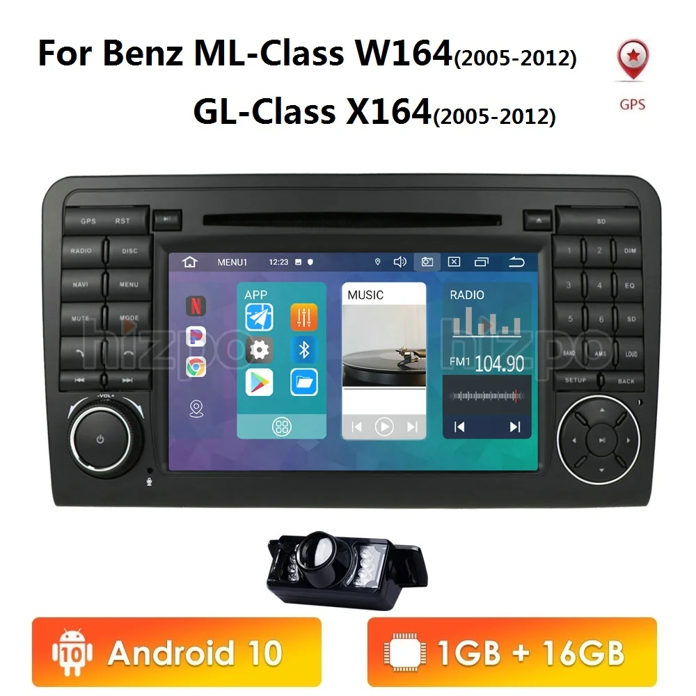 Android 10 автомобильный DVD радиоприемник GPS для Mercedes Benz GL ML CLASS W164 X164 ML300 350 450 GL320 USB