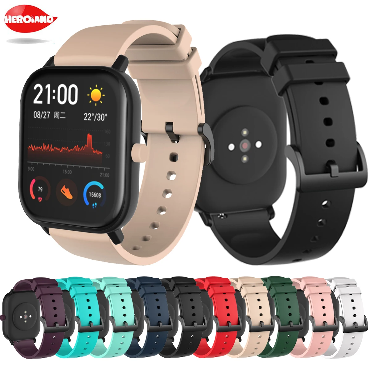 Cinturino Da Polso Per Amazfit Gts/Gts 2 Mini 2E Cinturino In Silicone Per Huami Amazfit Bip S U Pro Pop Pro Zepp E Cinturino Di Ricambio