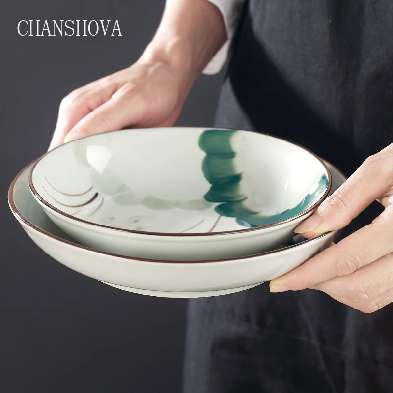 CHANSHOVA китайская глазурованная керамическая круглая обеденная тарелка для пиццы