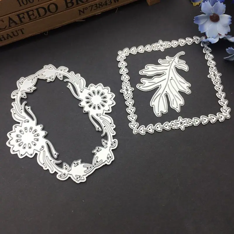DIY Scrapbooking Leaf Cover Metal Cutting Dies Stencil Embossing Crafts Decor