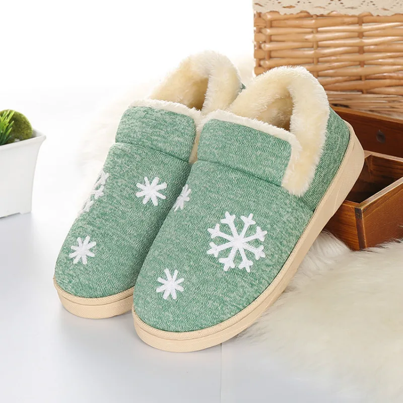 Женская зимняя теплая обувь из искусственного хлопка овечьей шерсти домашние