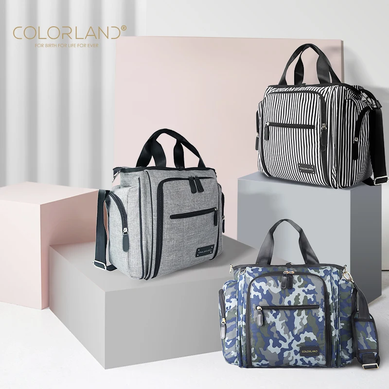 COLORLAND большой подгузник-Мумия портативный большой емкости мать дорожная сумка переносная с лямкой на одно плечо по диагонали многофункциональная Мумия сумка