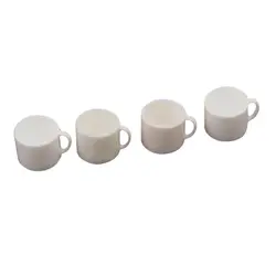 4 шт. белая чашка для Кофе Чайные чашки-1/12 весы кукольный домик миниатюрная посуда, кукольные кухонные принадлежности