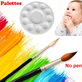 

Stationery 10-hole Children Gift Home PP Round Arts Tools School Supply Painting Palette