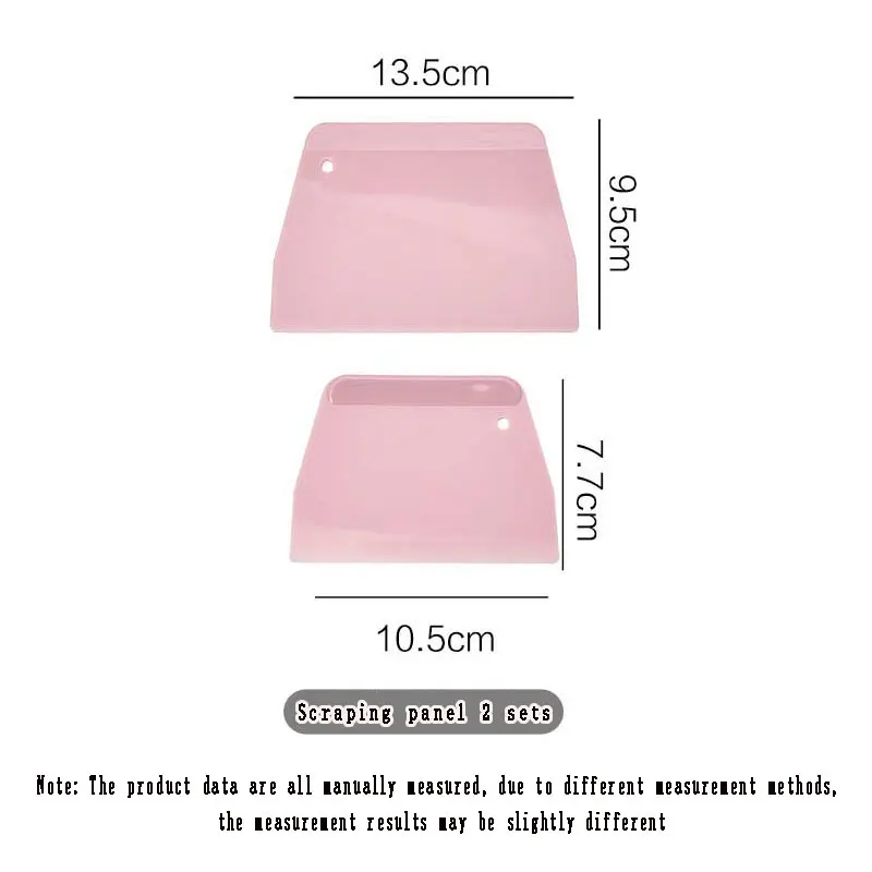 2pcs Plastic Cake Dough Scraper 6