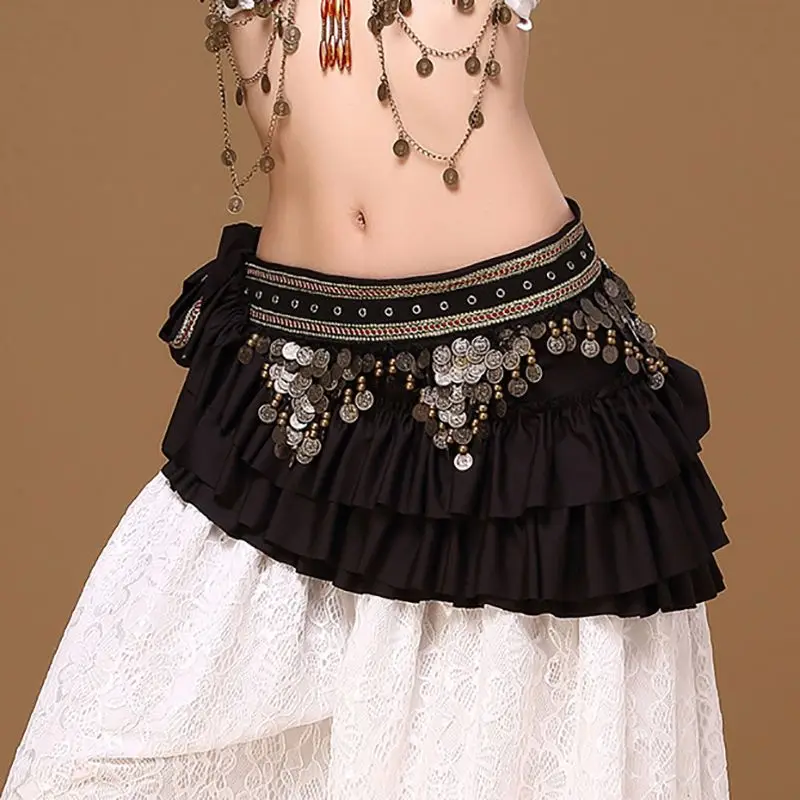 Belly Dance Waist Chain Retro Color Ding Copper Coin Hip Towel Loud And Long Waistband Tribal Belt