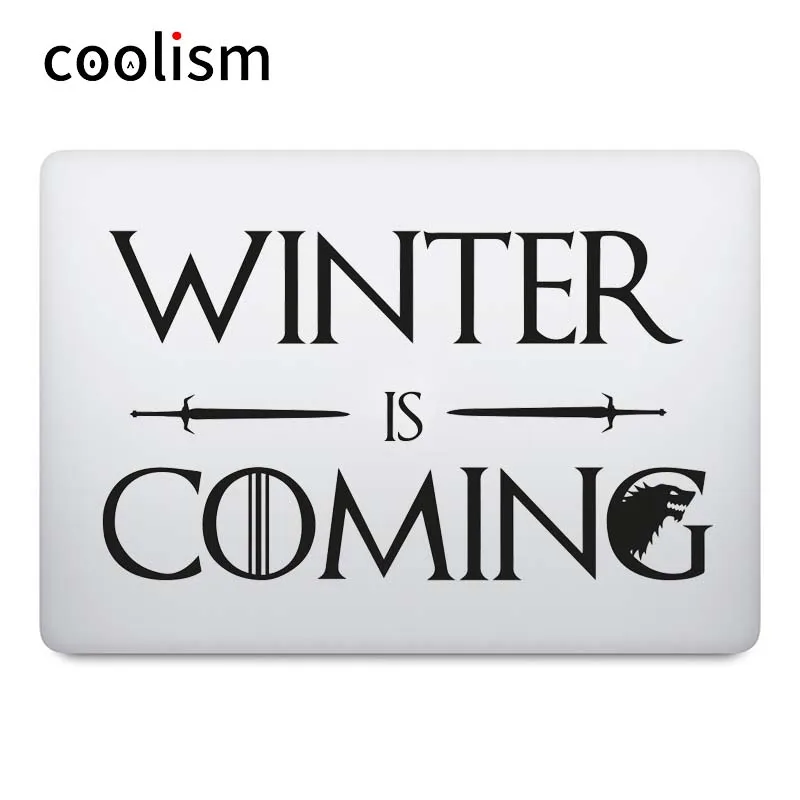 Наклейка для ноутбука Game Thrones Winter is Co mi ng для Macbook Pro Air retina 11 12 13 14 15 mi Mac Book Skin notebook sticker