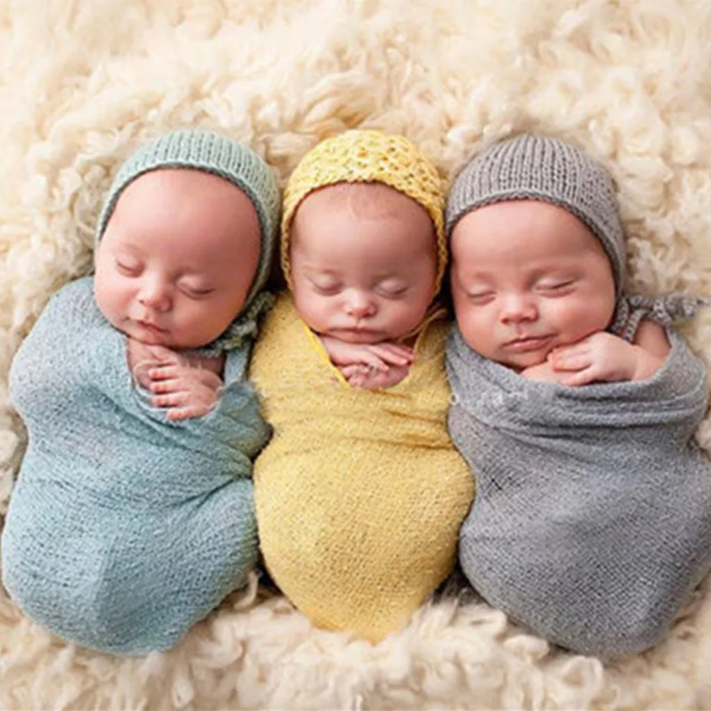 

Baby Photography Props Blanket Wraps Stretch Knit Wrap Newborn Photo Wraps Hammock Swaddling Padding Wrap