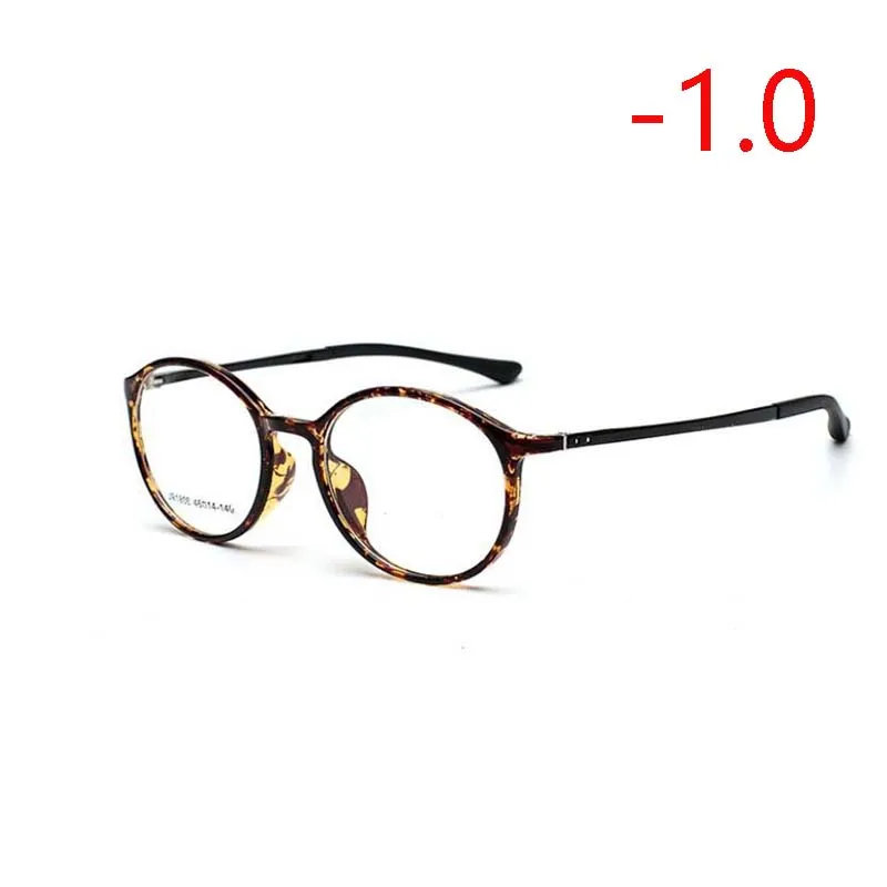 1,56 Асферические рецептурные линзы очки женские, мужские ультралегкие TR90 студенческие готовые очки для близорукости SPH-1,0-1,5 To-4,0 - Цвет оправы: Myopia 100