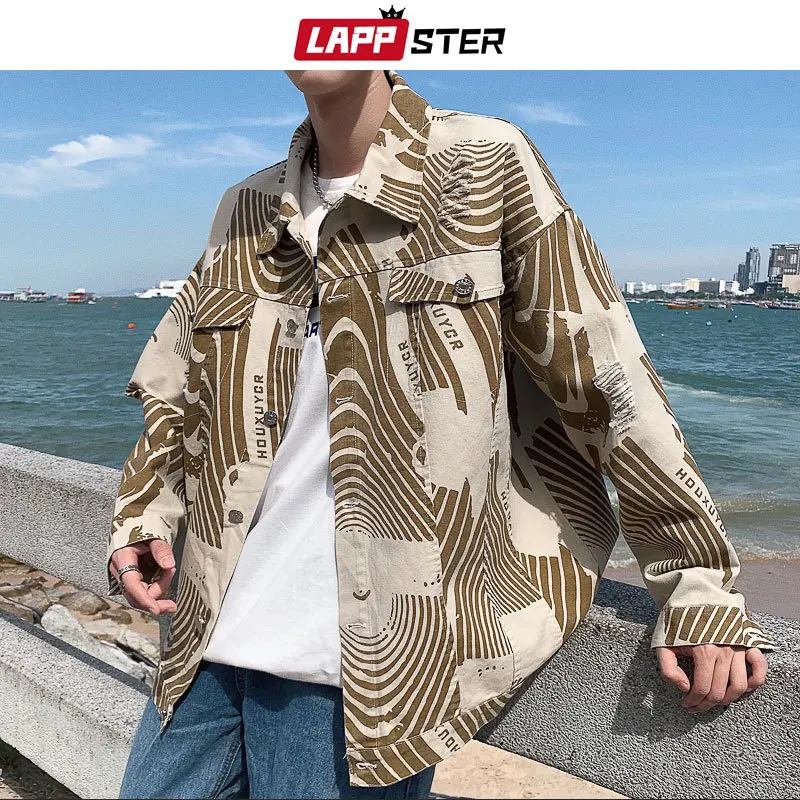 

Streetwear Vintage Jeans Jacket Men 2019 Mens Harajuku Hip Hop Windbreaker Male Fashion Denim Jackets Designer Coats