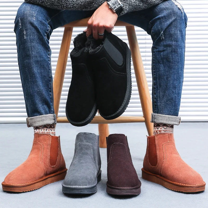 39-47 мужские зимние ботинки удобные теплые Нескользящие мужские зимние ботинки# NXJC888