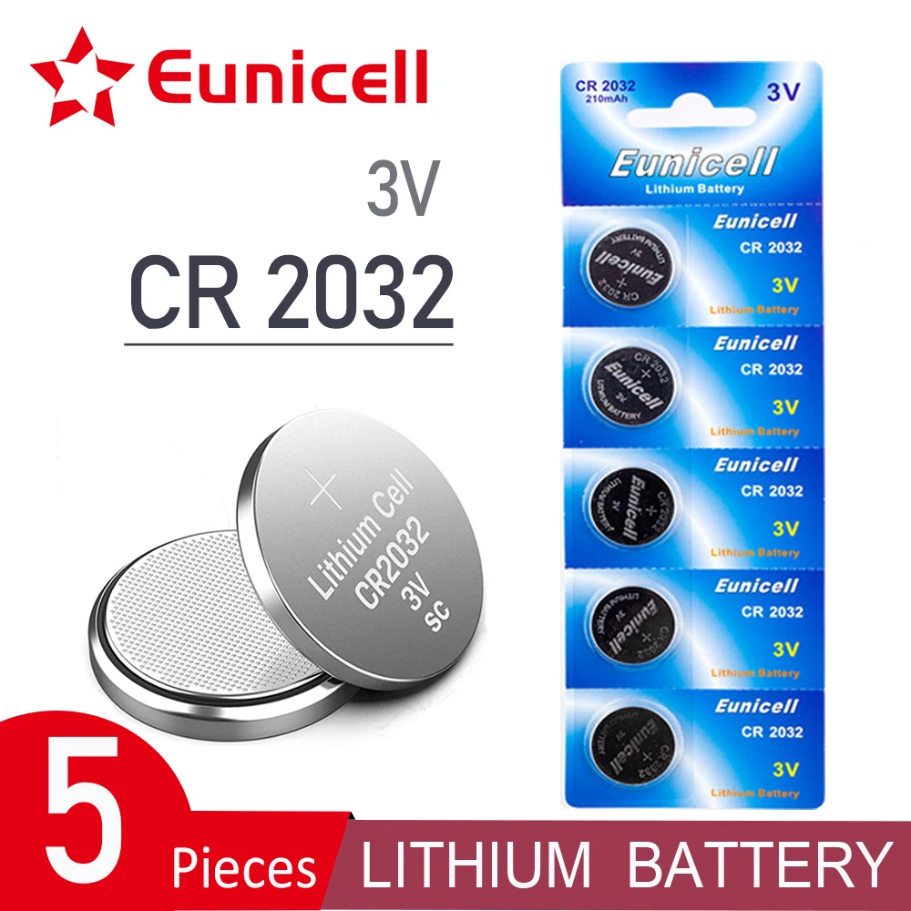 Батарейки Eunicell CR2032 2021 5 шт. 210 мАч литиевая батарея 3 в для часов и игрушек |
