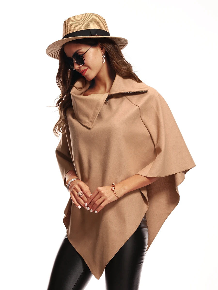 AliExpress WOMEN'S Dress Western Style Woolen Mantle Coat Irregular Woolen Cloth