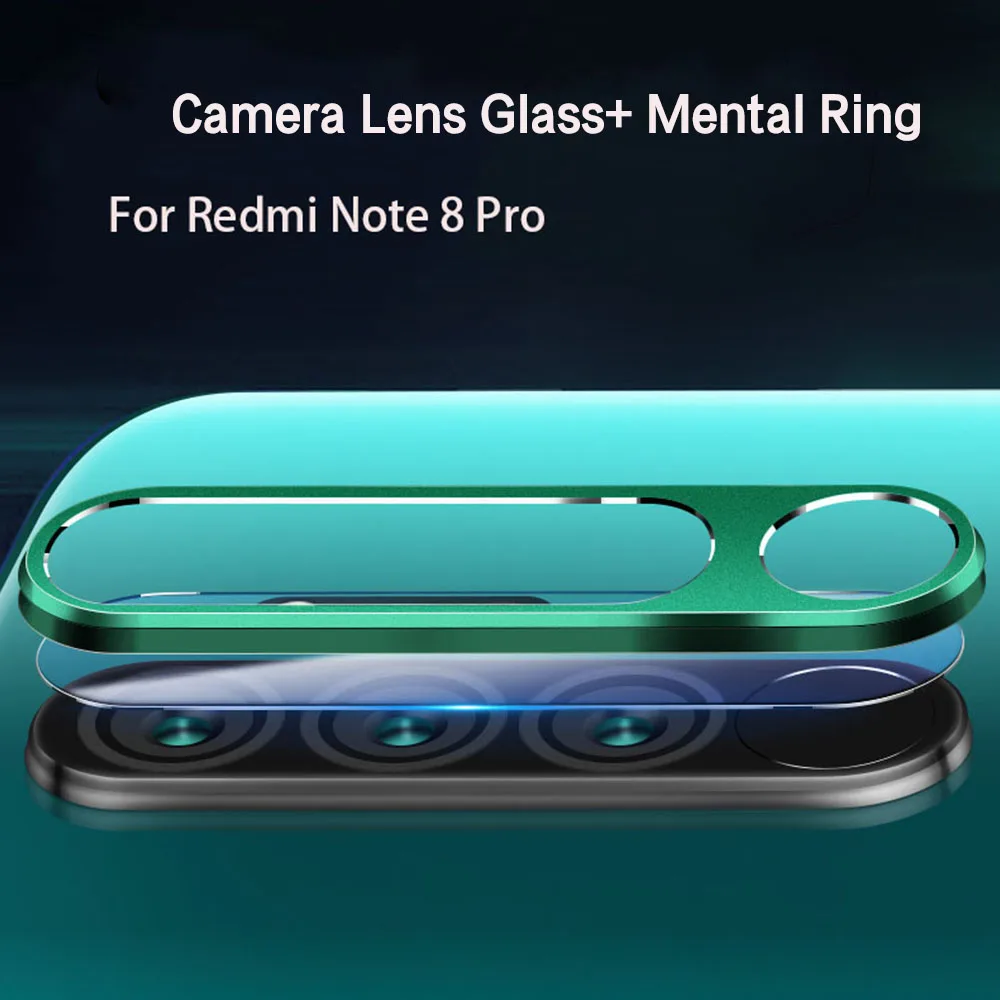 Закаленное стекло + металлическое защитное кольцо для Xiaomi Redmi Note 8 7 K20 Pro Защитная