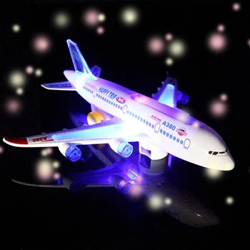 

Kids Glider Plane Toys Electric Music Light Automatic Steering Plane Passenger Aircraft Airplane Model Toy Kid Outdoor Toy Games