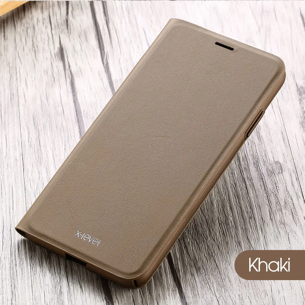 khaki Винтажный кожаный чехол-книжка с откидной крышкой для iPhone 7, 8 Plus, X, 10, XS, Max, XR, S, книжка-книжка, чехол-книжка с откидной крышкой для Apple iPhone, XR, флип-чехол - Цвет: khaki
