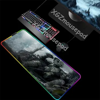 

XGZ Star Wars Movie Custom Large RGB Mouse Pad Black Precision Lock Edge Office Computer Desk Mat Speed Rubber Stripe Non-slip