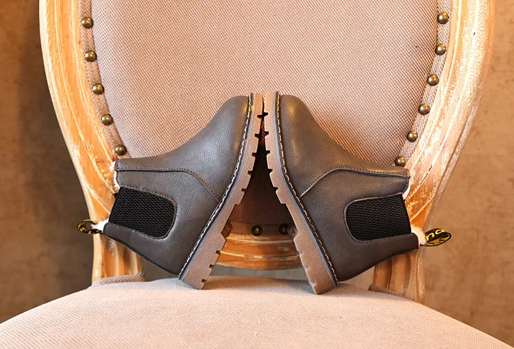 England Style Kids Shoes Boys Girls Boots Autumn Winter Fashion Vintage Shoes Children Martin Short Ankle Boots ботинки детские