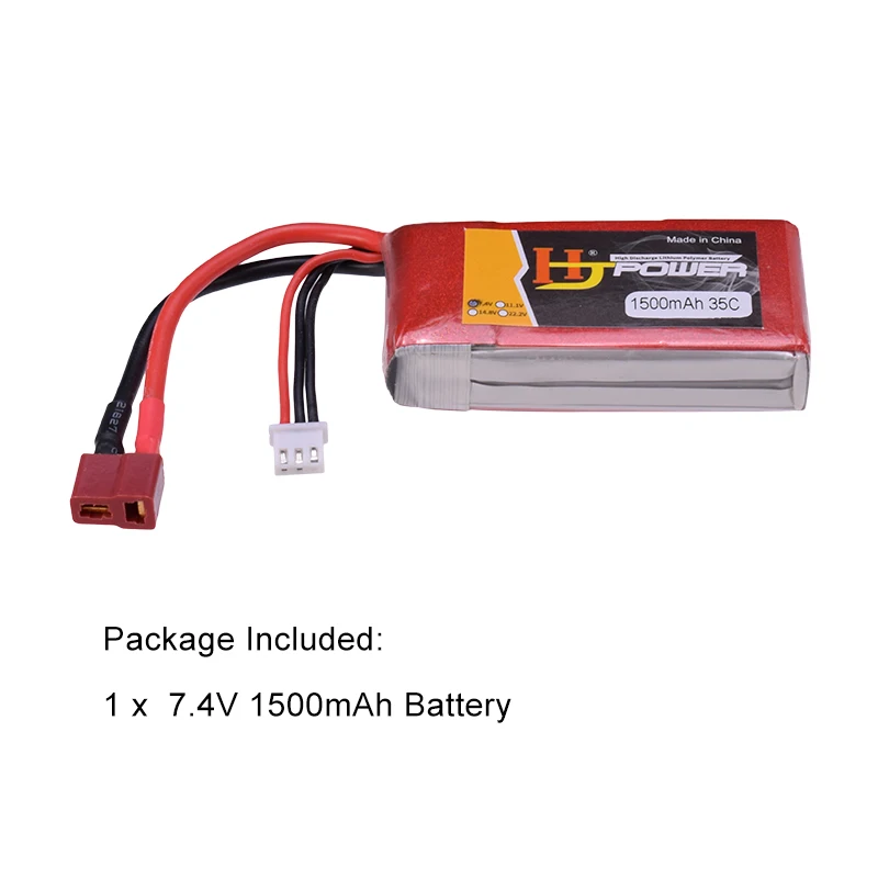 HJ 7,4 V 11,1 V 14,8 V 1500mAh 35C 2S Lipo батарея T Plug Высокая разрядка мощный для RC Дрон автомобиль Лодка Квадрокоптер RC модель