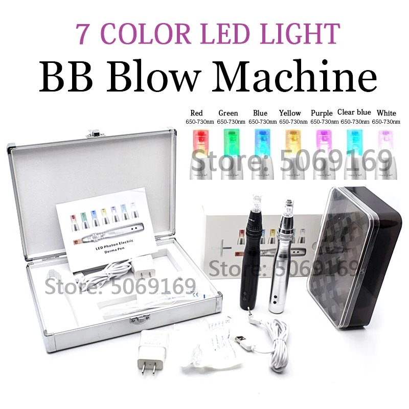 

7 Color Led Light microneedle pen BB Glow Machine Pen For BB Glow ampoule starter kit BB Cream foundation Beauty Salon Cosmetic