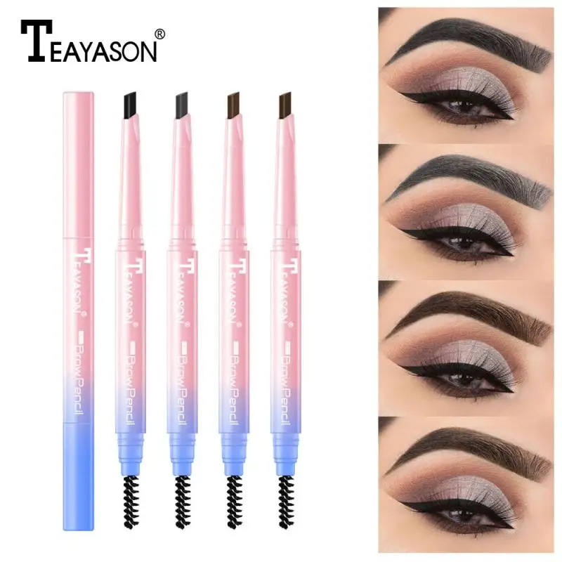 

TEAYASON Double-headed Eyebrow Pencil Natural Long-lasting Waterproof Automatic Eyebrow Pencil Triangular Eyebrow Pencil TSLM1