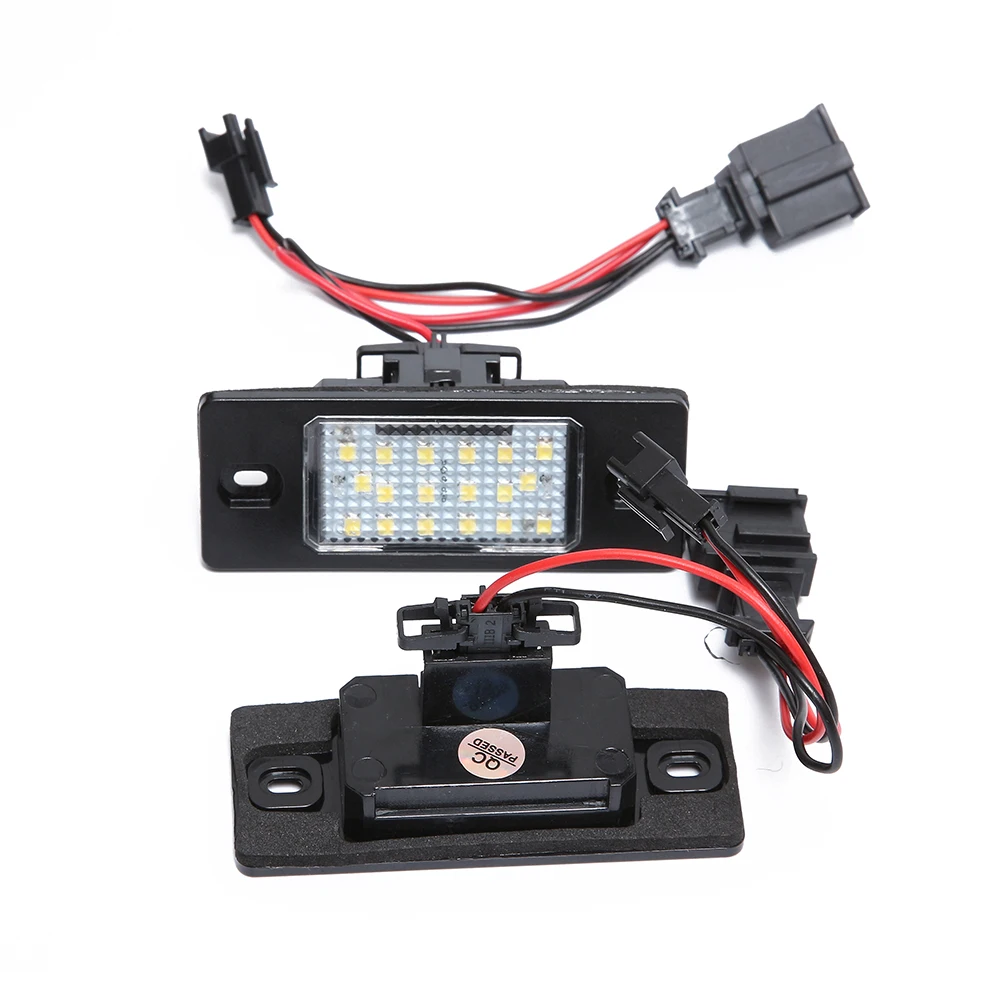1 пара Canbus ОШИБОК белый 18SMD светодиодный номерной знак огни для volkswagen Tiguan Golf 5 Passat B5 5D