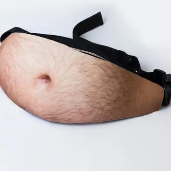 

Funny Facebook Pop Dad Bod Money Belt Soft Adjust Bag Men Flesh Color Creative Fanny Pack Beer Fat Belly Bum Pouch Waist Bag