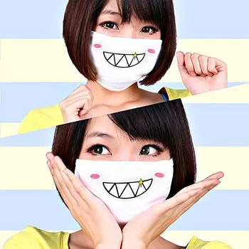 

8pcs Cute Print Mask Cotton Breathable Mascarillas Cycling Face Mask Sport Facemask Activated Carbon Filters Dustproof Mask