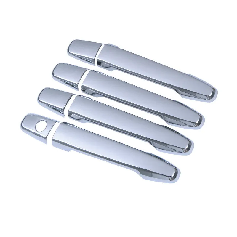Для CITROEN C4 AIRCROSS 2012- AIR CROSS хромированные дверные ручки из углеродного волокна боковые накладки автомобильные аксессуары для укладки - Цвет: silver