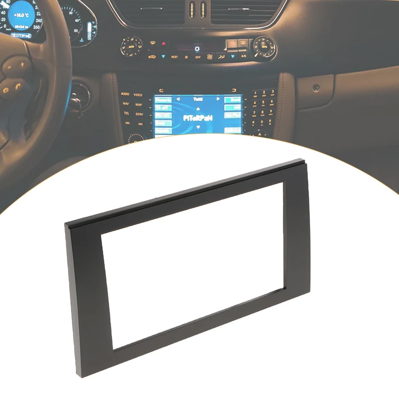

Car Stereo Radio Fascia Panel Trim 2 Din Frame for Audi A4 B6 B7 SEAT Exeo Radio Installation High Quality ABS Black