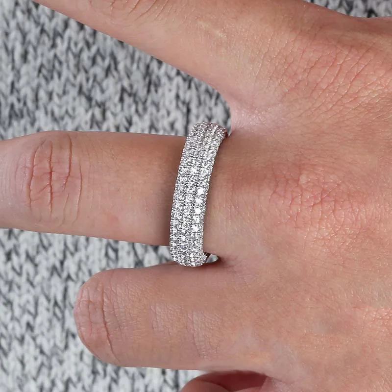 Dazz S925 Серебряное роскошное Золотое шикарное простое кольцо женское свадебное кубическое циркониевое обручальное вечерние украшения для пальцев в Дубае подарки