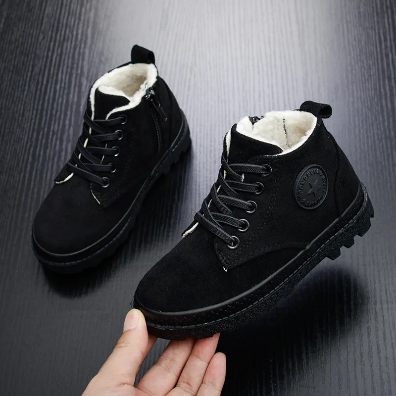 

CHILDREN'S Martin Boots 2019 Winter New Style BOY'S Second Cotton Shoes Warm Small Short Boots Korean-style Tide Treasure bao ji
