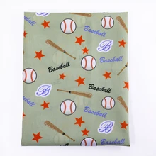 Давид аксессуары 50*140 см Спортивные Печатные Полиэстер хлопчатобумажная ткань DIY ткани детские постельные принадлежности домашний текстиль швейная кукла тильда, c799