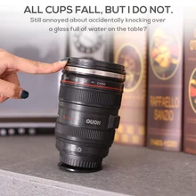 400 мл кофейная кружка с объективом для камеры из нержавеющей стали кружка для кофе и чая для путешествий герметичная с крышкой кружка для фотографа кухонные аксессуары