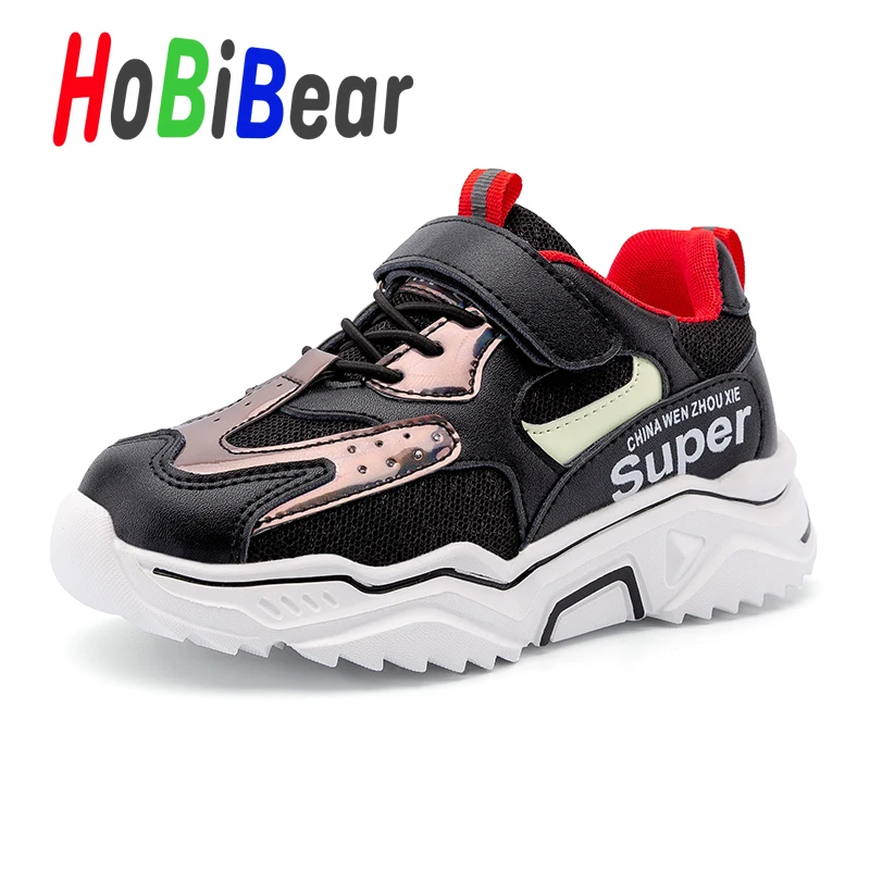 

Autumn 2019 Running Trainers For Girls Black Boy Soft Bottom Shoes Brand Kids Girls Running Shoes Pu Child Boy School Flat Shoes