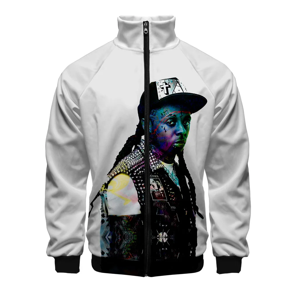 Стиль Lil Wayne 3D печать женская и мужская повседневная одежда горячая распродажа тонкий теплый и удобный весенний воротник на молнии